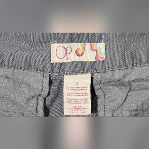 ♥️ OP JUNIORS MID RISE TWILL SHORTS SIZE 5 - GREY ♥️ - Picture 7 of 13
